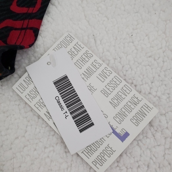 Lularoe Classic T L Black Mod Retro 90s 80s Blue O - Picture 3 of 5